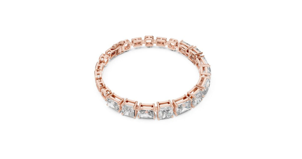 Emerald Cut Diamond Tennis Bracelet