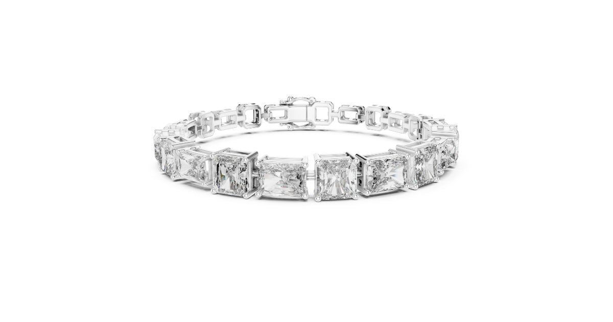Emerald Cut Diamond Tennis Bracelet