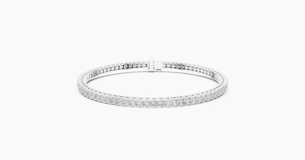 Princess Cut Diamond Tennis Bracelet