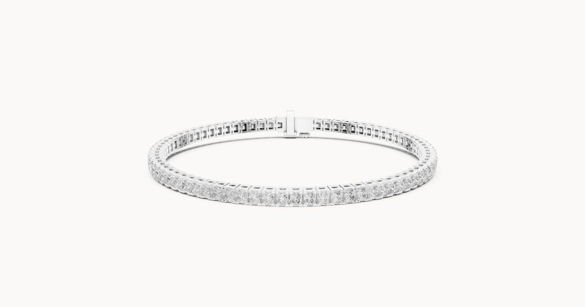 Princess Cut Diamond Tennis Bracelet