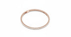 Rose gold bracelet on a white background