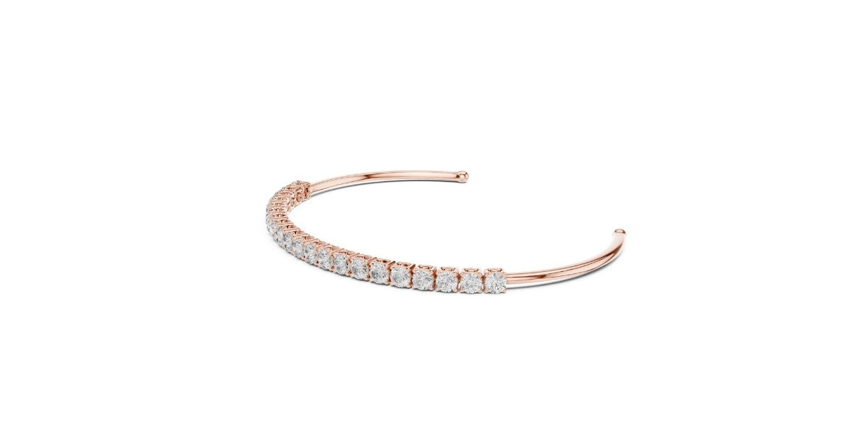 Lab Grown Diamond Tennis Half Bracelet