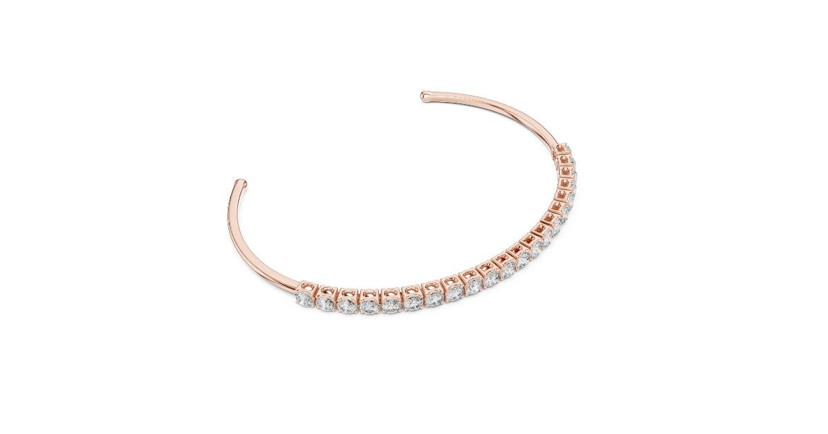 Lab Grown Diamond Tennis Half Bracelet