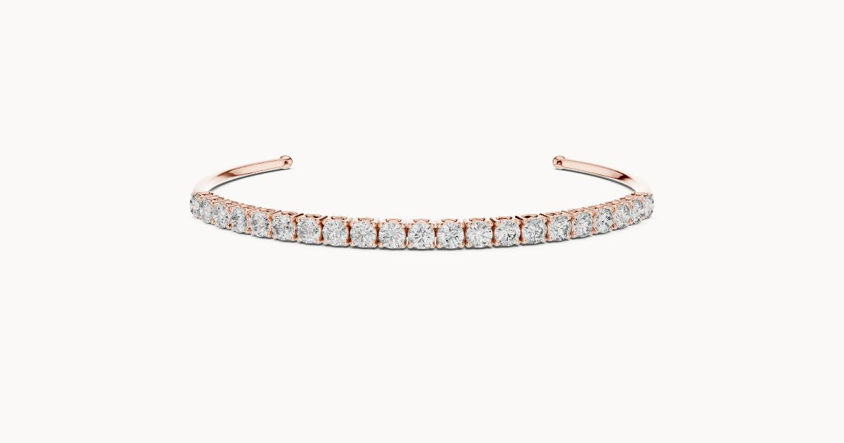 Lab Grown Diamond Tennis Half Bracelet