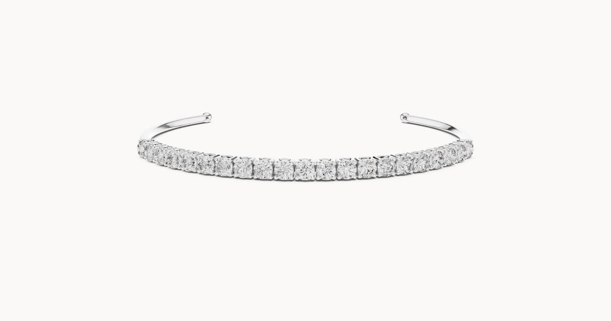 Lab Grown Diamond Tennis Half Bracelet