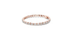 Emerald Cut Diamond Bezel-Set Tennis Bracelet in Rose Gold