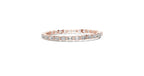 Emerald Cut Diamond Bezel-Set Tennis Bracelet in Rose Gold