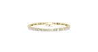 Radiant Emerald-Cut Diamond Link Bracelet in Gold