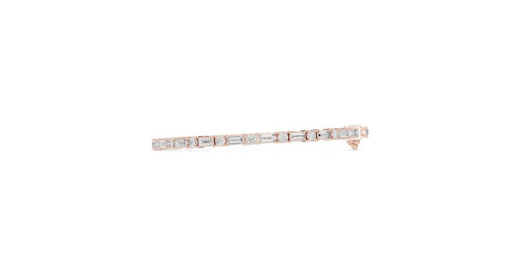 Radiant Emerald-Cut Diamond Link Bracelet in Gold