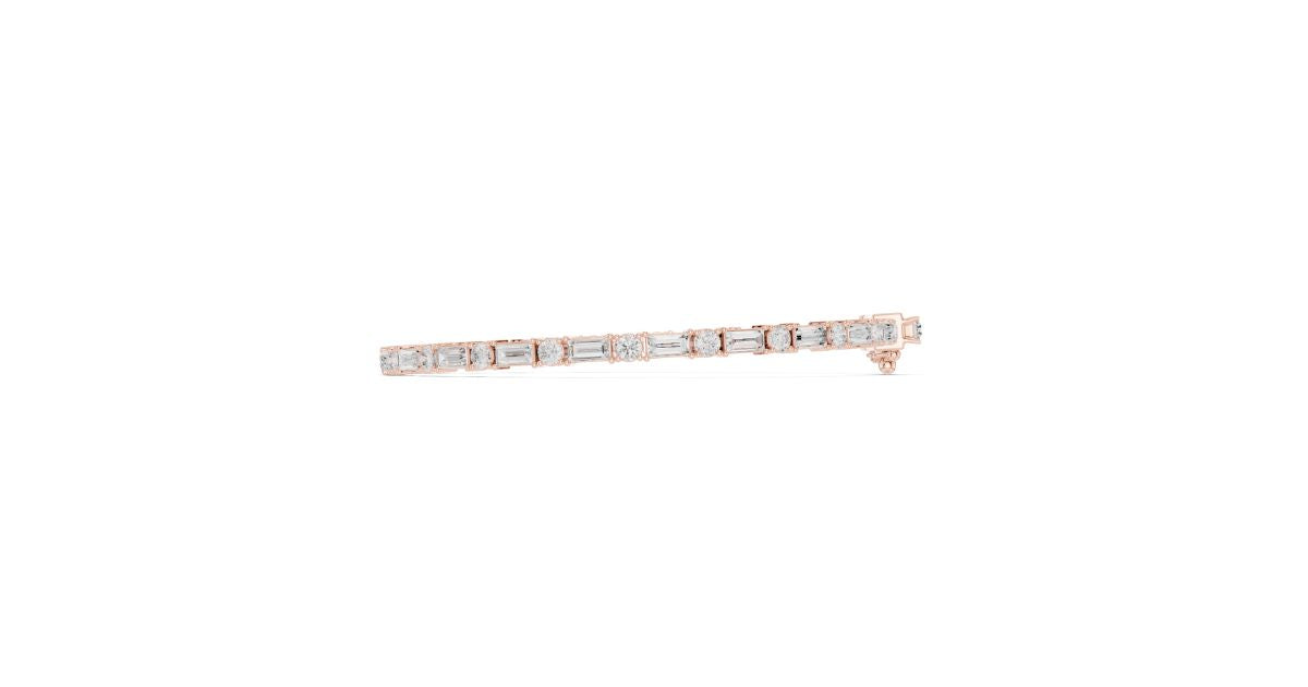 Radiant Emerald-Cut Diamond Link Bracelet in Gold