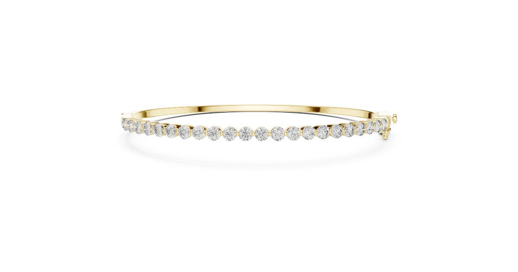 Elegant Half-tennis Diamond Bangle