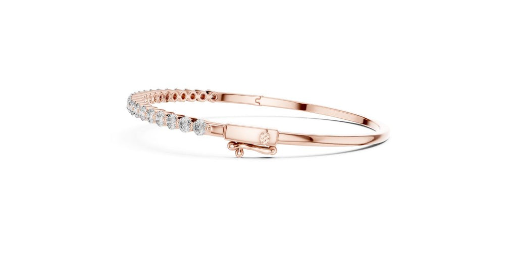 Elegant Half-tennis Diamond Bangle