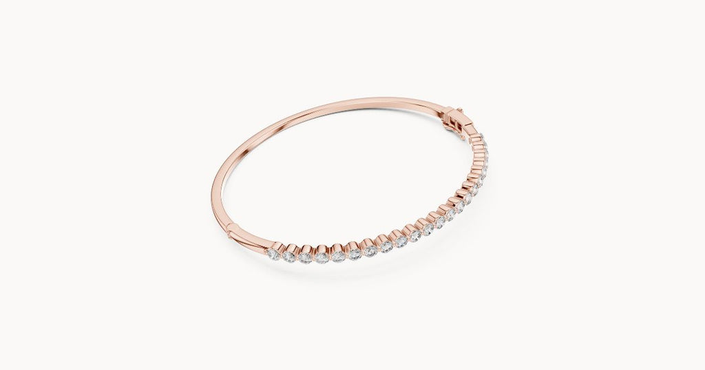 Elegant Half-tennis Diamond Bangle