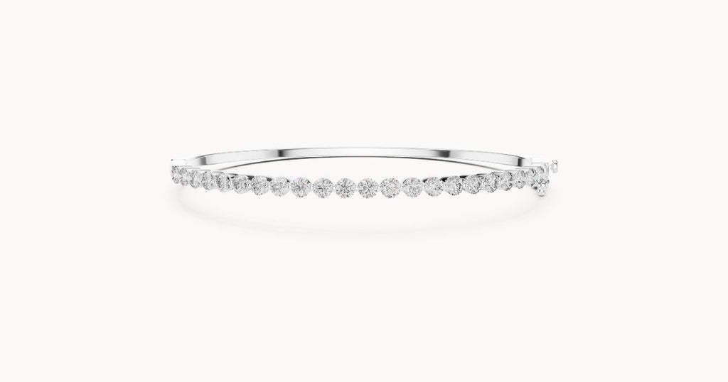 Elegant Half-tennis Diamond Bangle