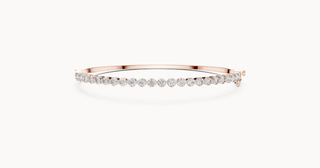 Elegant Half-tennis Diamond Bangle