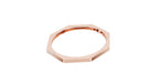 Octagon Shape Rose Gold Bangle with Diamond Elegance