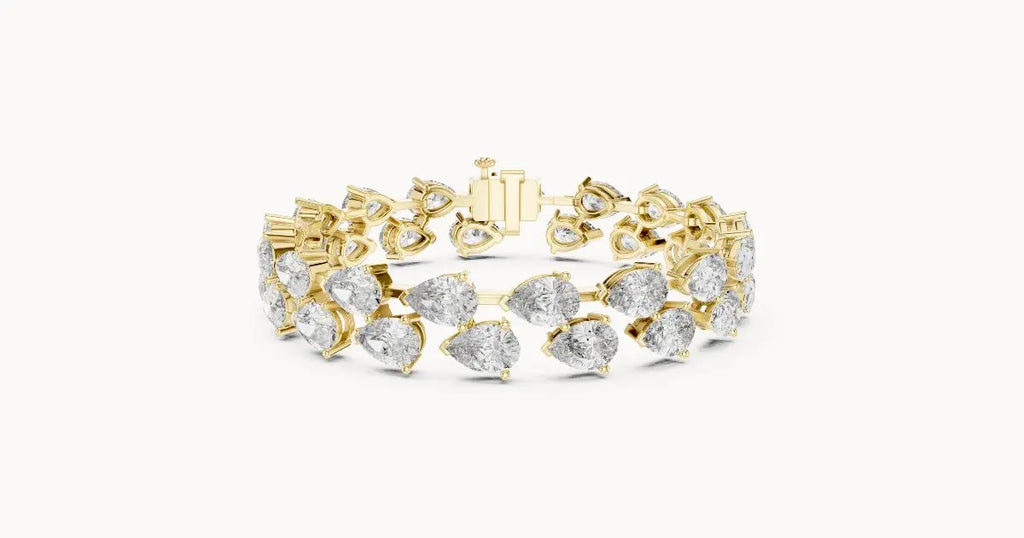 Pear-Shaped Diamond Tennis Bracelet