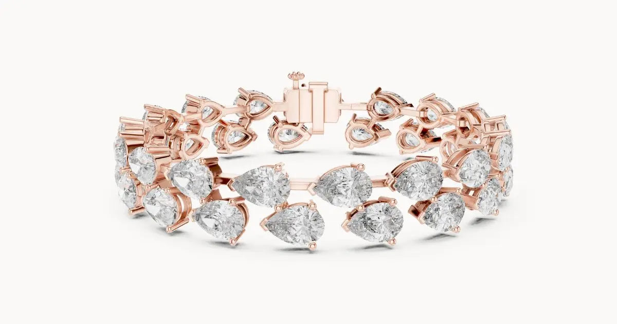 Pear-Shaped Diamond Tennis Bracelet