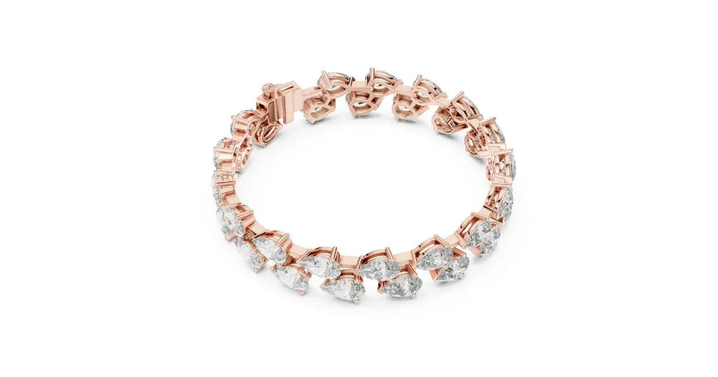 Pear-Shaped Diamond Tennis Bracelet