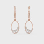 Flower huggie hoop earrings