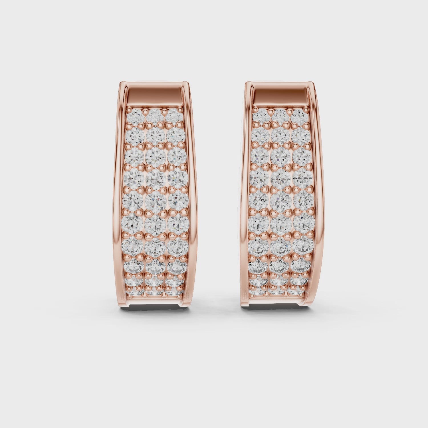 Pastel charm hoop earrings adorned with real diamonds, elegant jewelry accessory