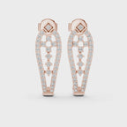 Twisted or Interwoven design hoop earring