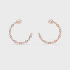 Roselle Diamond Loop Earrings