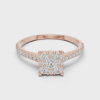 Elegant Square Diamond Ring