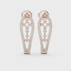 Twisted or Interwoven design hoop earring