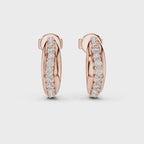 Circulate real diamond hoop earrings