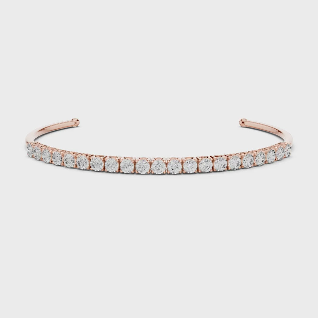 Lab Grown Diamond Tennis Half Bracelet