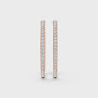 Elegant and timeless inside-out diamond hoop earrings