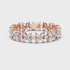 Marquise Flower Diamond Tennis Bracelet