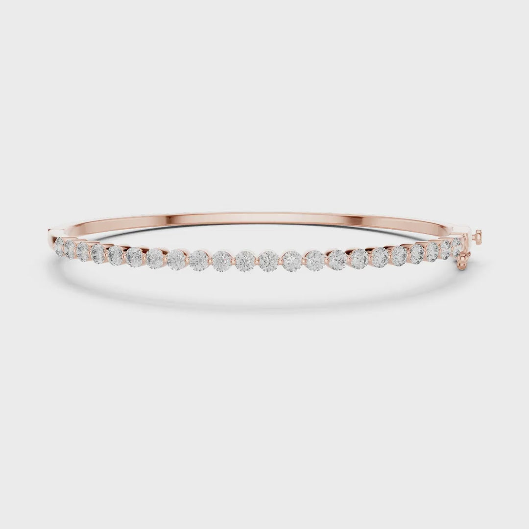 Lab Grown Round Cut Diamond Bracelet