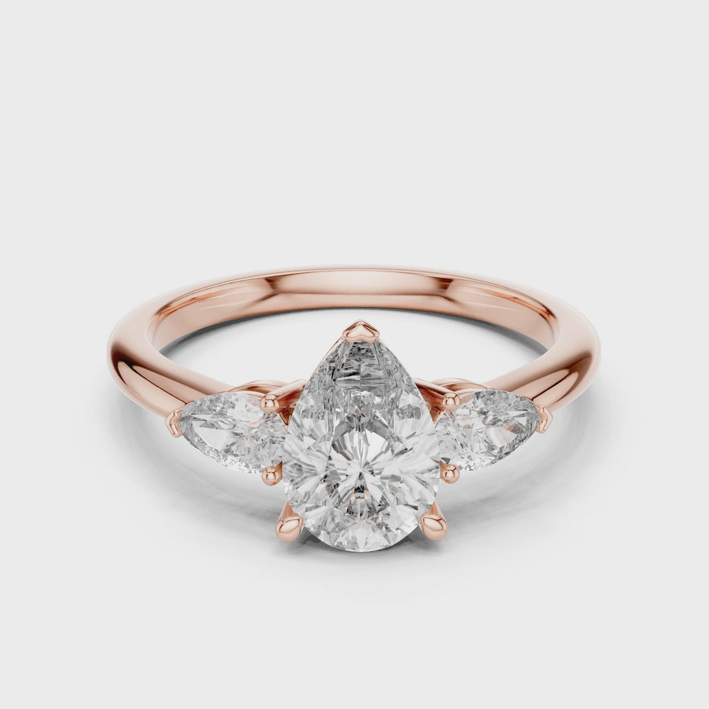 Elegant Pear Cut Diamond Ring