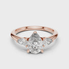 Elegant Pear Cut Diamond Ring