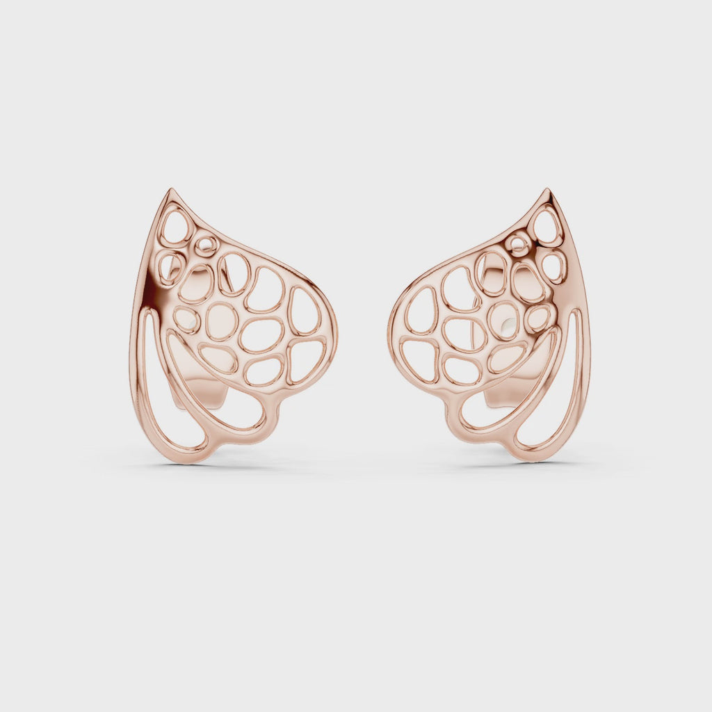 butterfly design stud earrings