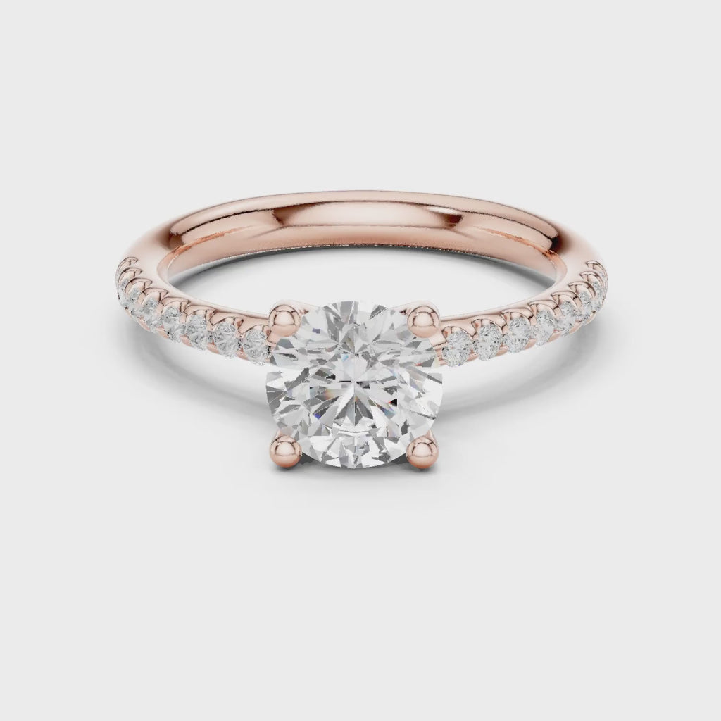 Rose gold diamond engagement ring