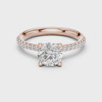 Rose gold diamond engagement ring