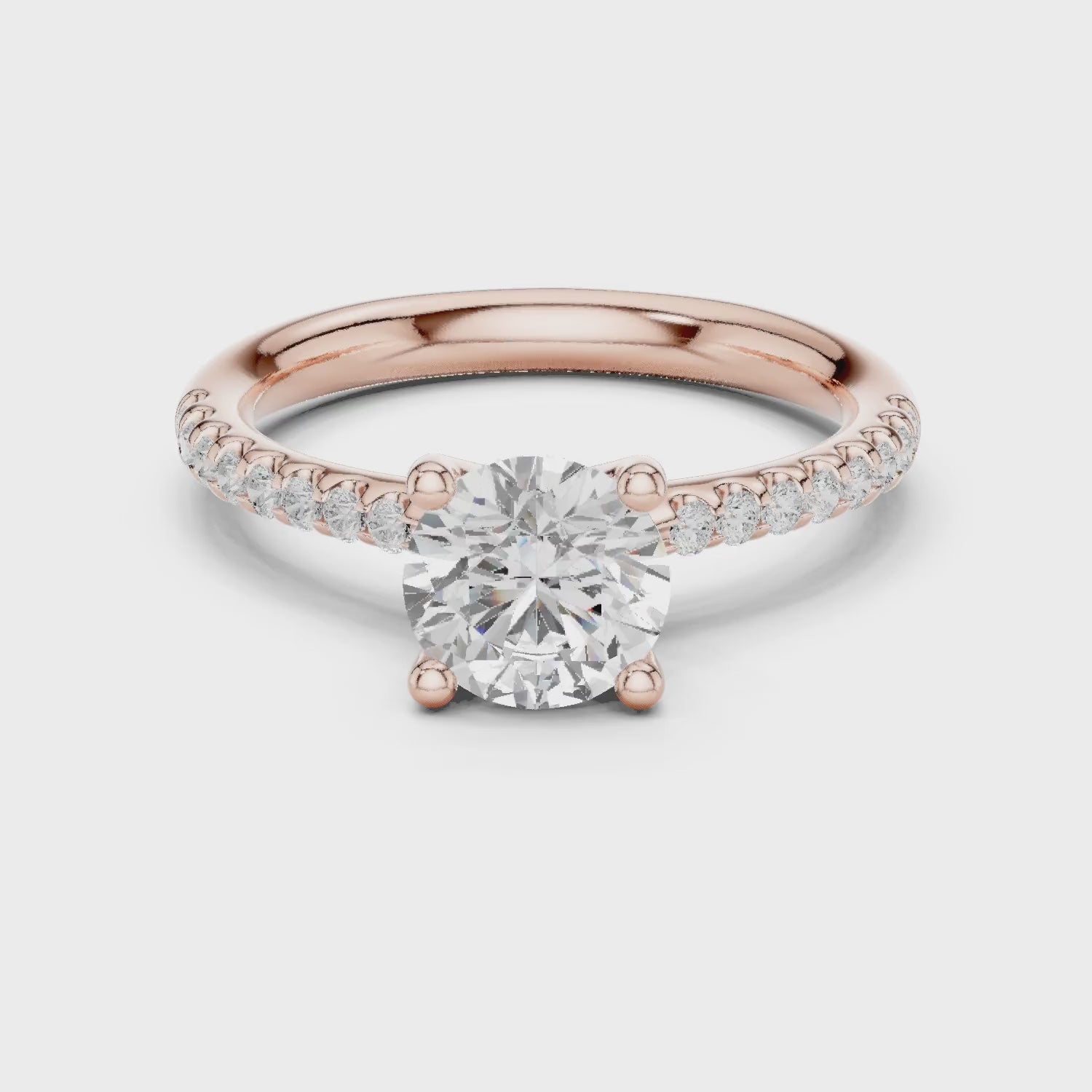Rose gold diamond engagement ring