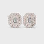 Halo Diamond Stud Earrings