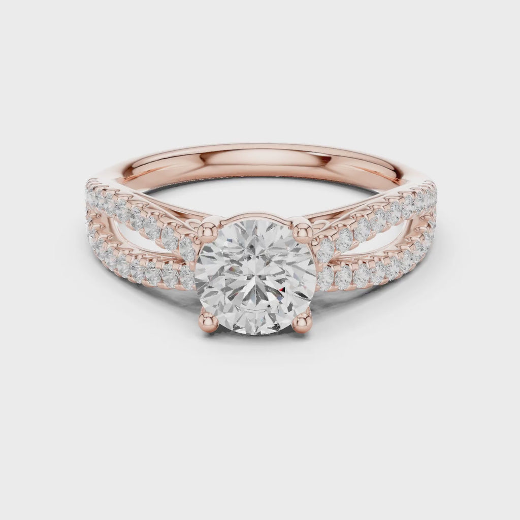 Luxury rose gold wedding Ring