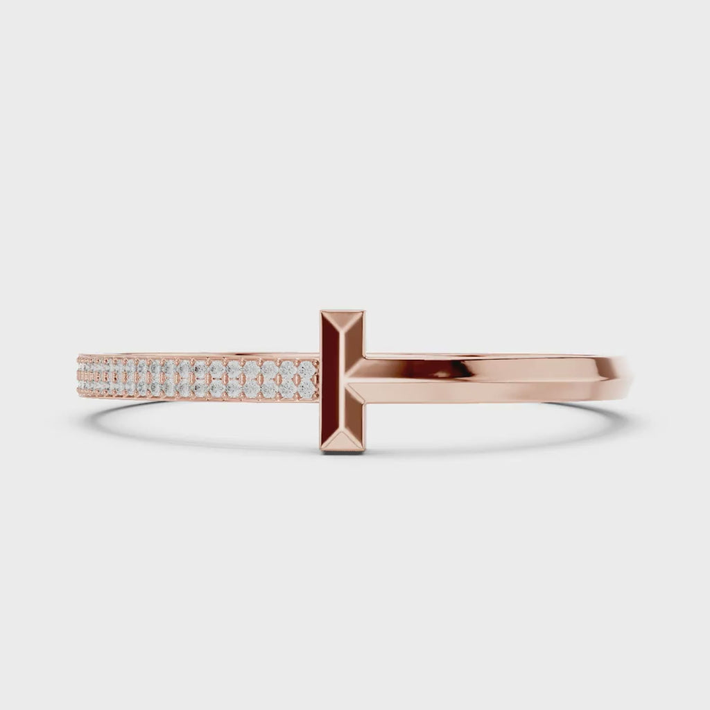 Luxury Cluster Diamond Bracelet in 14K Rose Gold