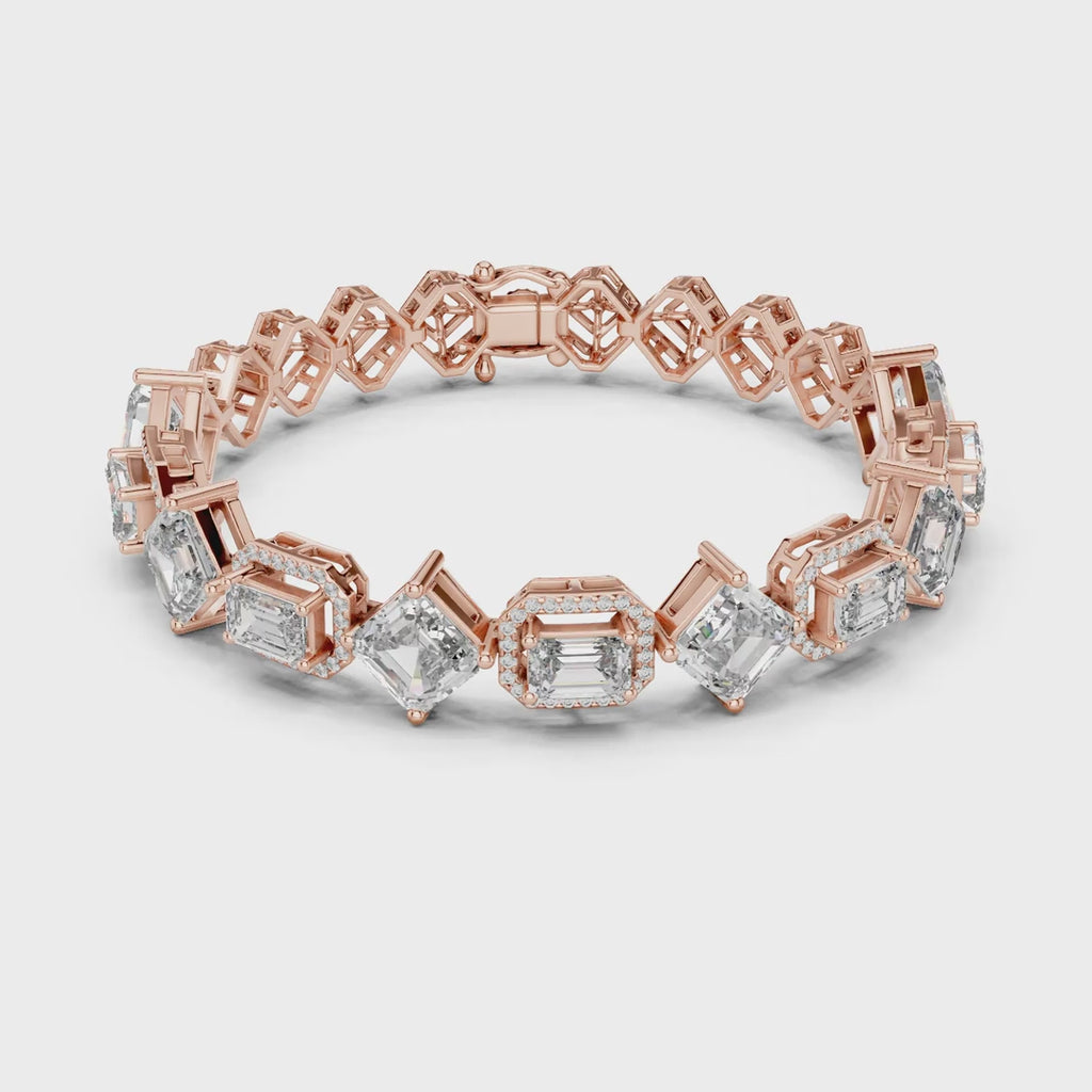 Emerald Cut Diamond Bracelet