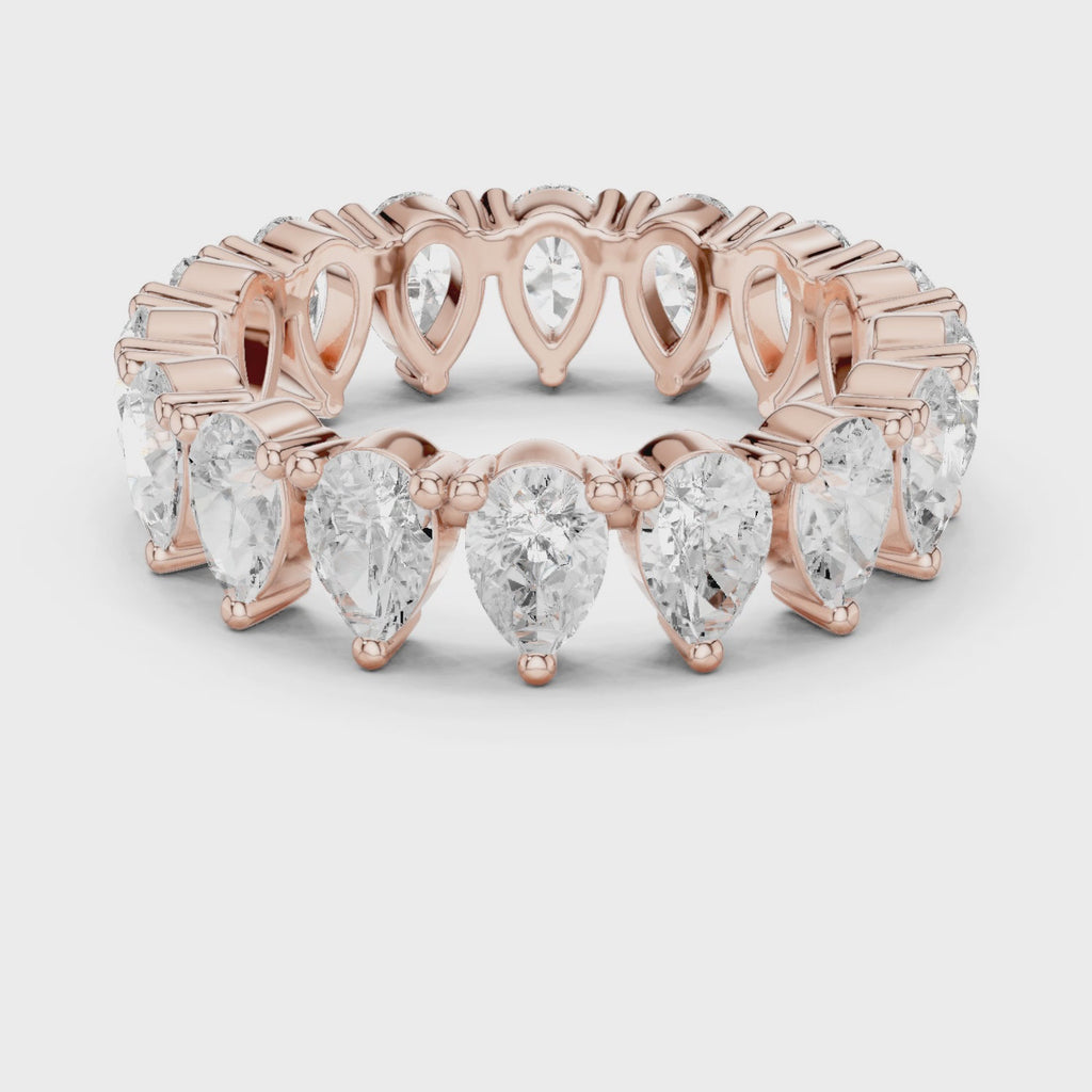 Pear diamond rose gold ring