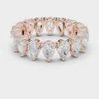 Pear diamond rose gold ring