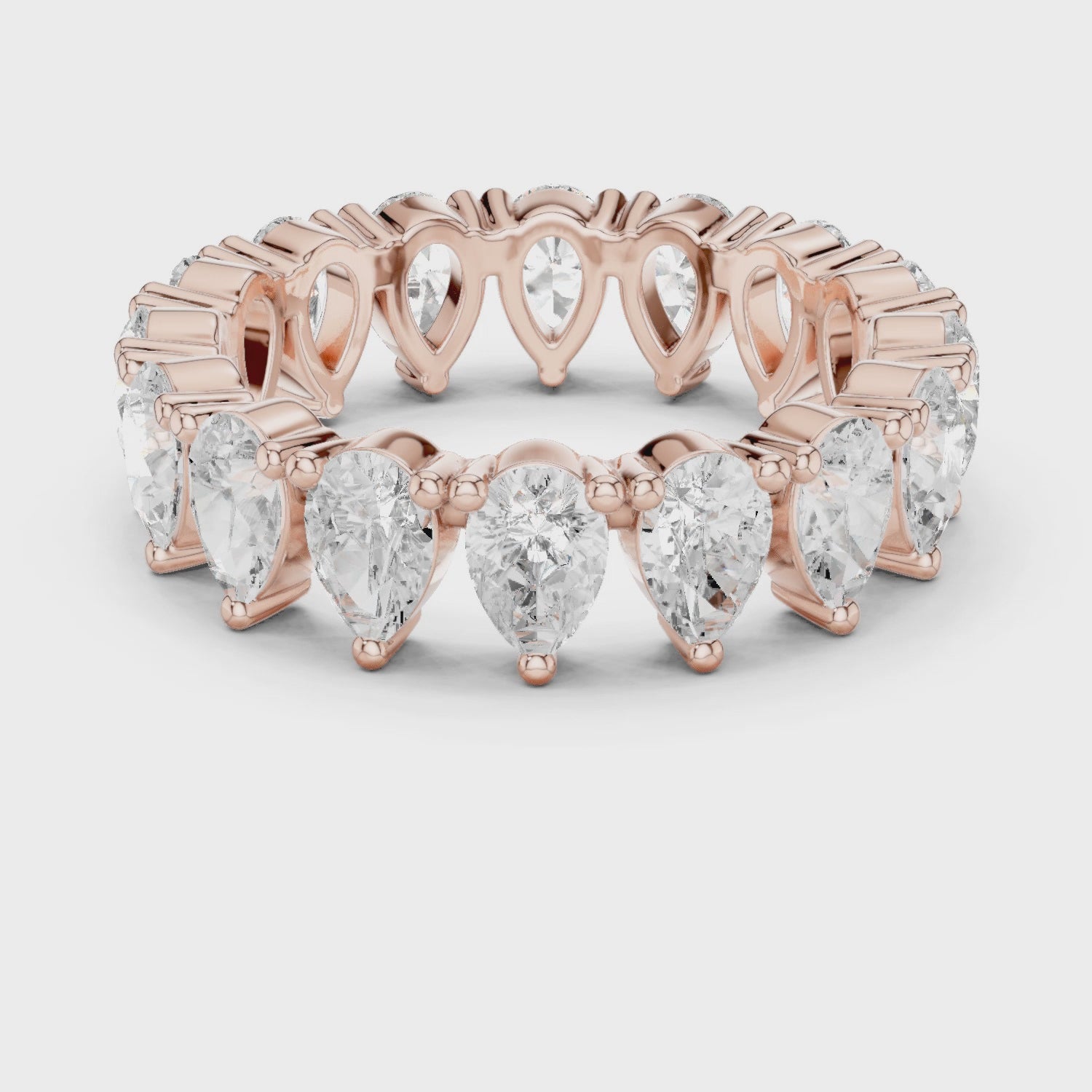 Pear diamond rose gold ring