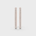 Elegant & Timeless Inside-Out Diamond Hoop Earrings