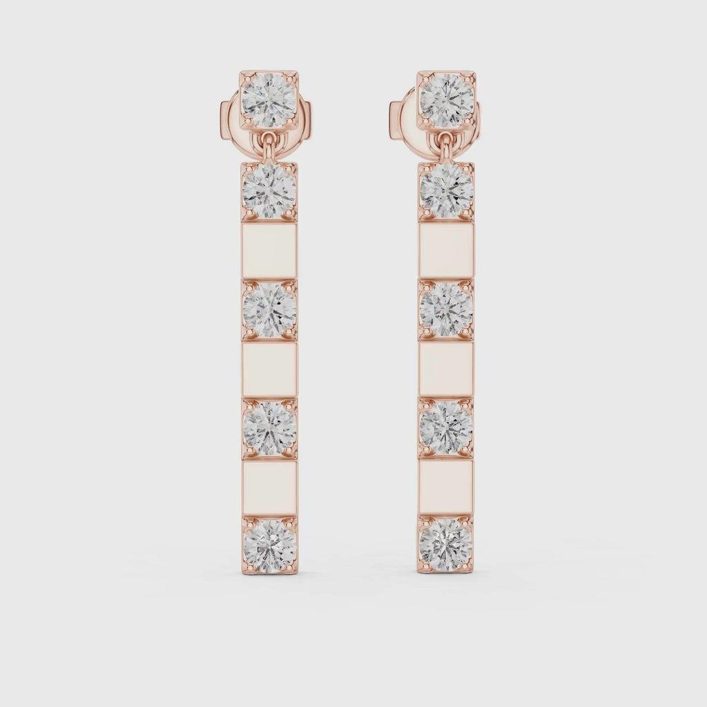 Diamond Stick Earrings