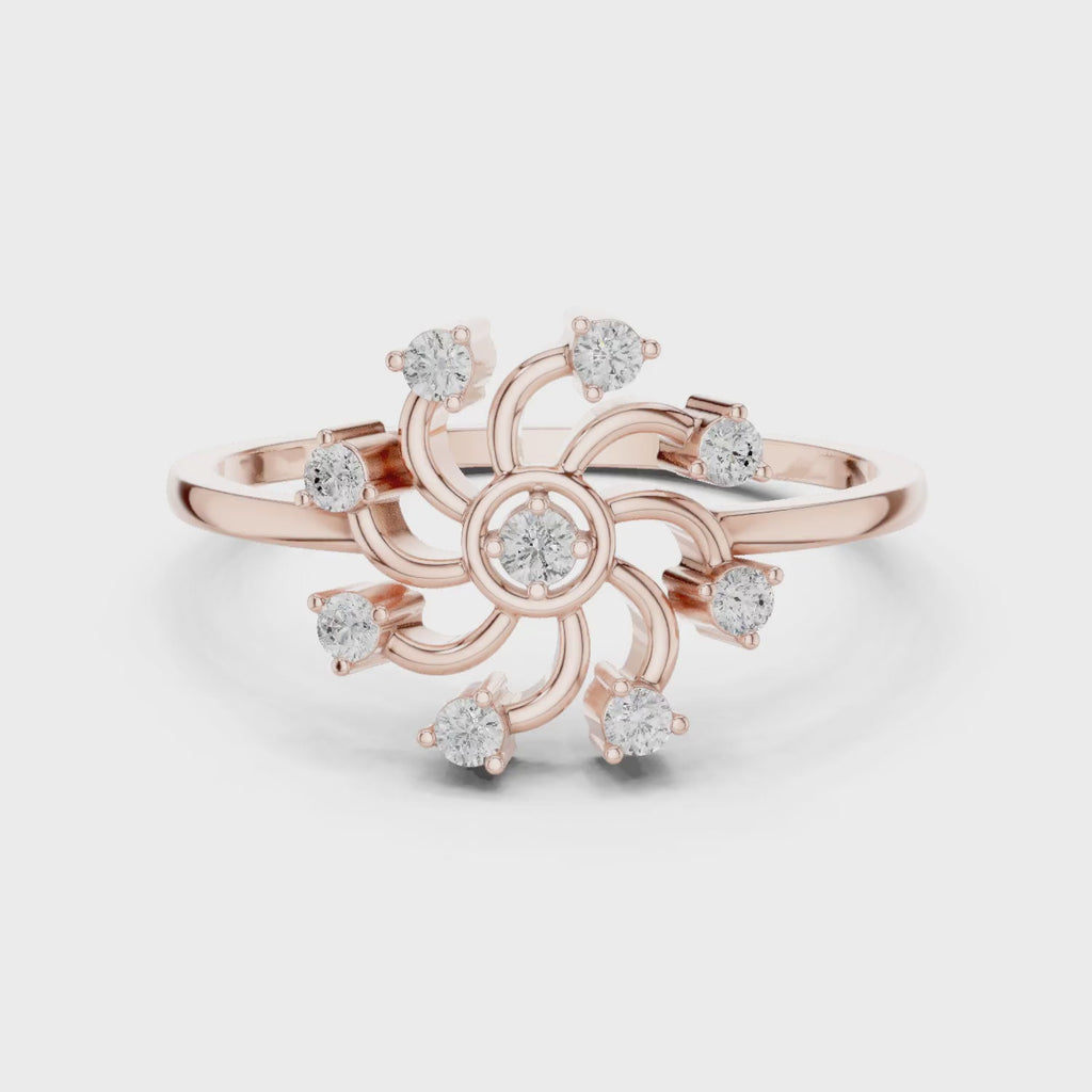 Rose Gold Diamond Ring 